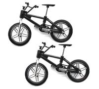 KEEDA Lot de 2 mini vélos Décoration Accessoires Modèle Jouet pour 1/10 RC Crawler Voiture SCX10 Traxxas TRX4 CC01 D90 D110 (Noir)