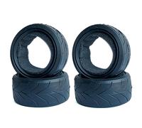 KEEDA Lot de 4 pneus en caoutchouc avec inserts en mousse pour voiture 1/10 HSP Tamiya HPI Kyosho RC On Road Runflating Touring (R, 62 mm)