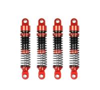 KEEDA Lot de 4 silencieux d'huile à filetage pour voiture sur chenilles 1/18 RC TRX4M TRX4MT K10 F150 1/12 pièces sur chenilles (rouge, 53 mm)