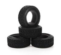 KEEDA Pneus de rallye 1/10 RC Car 68 mm en caoutchouc pour voiture de route RC 1:10 Tamiya HSP HPI Kyosho 1/16 Voiture de rallye (noir)