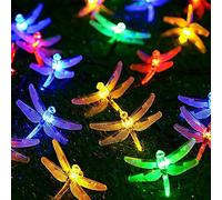 KEEDA Solar 20 LED Libellule Guirlande lumineuse String Light pour la Décoration Extérieure Jardin