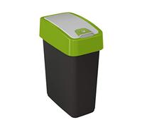 keeeper 1060325400000 Bac à déchets avec Couvercle, PP/TPE, Vert, 10 Litres (pour sacs poubelle 18-20 L)