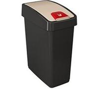 keeeper Poubelle rectangulaire à couvercle basculant 25 litres – Blanc