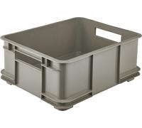 keeeper Boîte de Transport avec poignées, Euro-Box L, 20,5 l, 43 x 35 x 17,5 cm, Bruno Eco Line, Gris (Eco Stone Grey)
