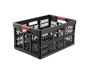 Keeeper 4x Casier Pliant Professionnel avec Poignées Souples, 54 x 37 x 28 cm, 45 l, Ben, Gris/Graphite