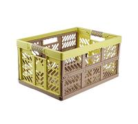 Keeeper 4x Casier Pliant Professionnel avec Poignées Souples, 54 x 37 x 28 cm, 45 l, Ben, Vert/Taupe