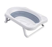 keeeper Baignoire Pliable avec Bouchon pour bébé, de 0 à 12 Mois env., 33 l, 48 x 82 x 23,5 cm, Maja, Bleu (Cloudy Blue)