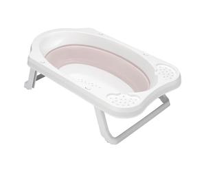 keeeper Baignoire Pliable avec Bouchon pour bébé, de 0 à 12 Mois env., 33 l, 48 x 82 x 23,5 cm, Maja, Rose (Nordic Pink)