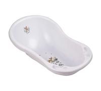 keeeper Bambi Baignoire pour Bébé Ergonomique avec Vidange, De 0 à 12 Mois Environ, 84 cm, Maria, Nordic White, Blanc