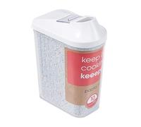 keeeper Boîte à Bec verseur, Couvercle réglable en continu, plastique , 1L, 11x6.5x19 cm, Paola, blanc