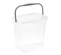 keeeper Boîte à lessive, 6 l, Grande ouverture du couvercle, Anse pour le transport, 18 x 23 x 24 cm, wim, Nature (Transparent)