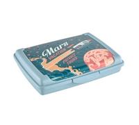 Keeeper Boîte Pratique pour le Repas, Boîte à Sandwich/ Lunchbox, Transparent, 17 x 13 x 3,5 cm, Design Space Tour, Carla Mini, Nordic Blue
