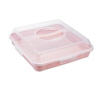 keeeper Boîte à Sandwichs, Gâteaux et Muffins, polypropylène, Carrée, Enrico, Nordic Pink (Rose), 34,5 x 34,5 x 10,5