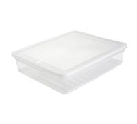 keeeper Boîte de Rangement avec Couvercle et Système de Fermeture Coulissante, 39 x 33.5 x 9 cm, 9 L, Cornelia, Transparent
