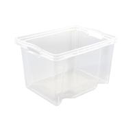 keeeper Caisse de rangement solide empilable 13,5 litres Transparent