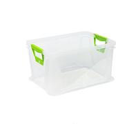 keeeper Boîte de Rangement avec Poignées Souples, 39 x 29 x 22 cm, 20 l, Luis, Transparent