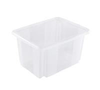keeeper Boîte de Rangement avec Système d’Empilage, 38 x 28,5 x 20,5 cm, 15 L, Emil, Transparent