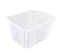 keeeper Boîte de Rangement avec Système d’Empilage, 41 x 34,5 x 22 cm, 24 l, Emil, Transparent