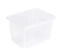 keeeper Boîte de Rangement avec Système d’Empilage, 44,5 x 34,5 x 27 cm, 30 L, Emil, Transparent