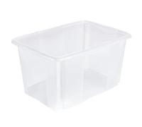 keeeper Boîte de Rangement avec Système d’Empilage, 54,5 x 39 x 29,5 cm, 24 l, Emil, Transparent