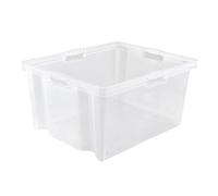 keeeper Boîte de rangement Emil – 45 L, 54,5 x 39 x 29,5 cm, système d’empilage, transparent
