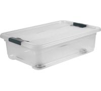 keeeper Boîte de rangement "konrad" avec roulettes 28 litres nature-transparent