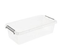 keeeper Boîte de rangement lara, 5,75 L, 39 x 20 x 11, Empilable, Fermeture à clip, Transparent