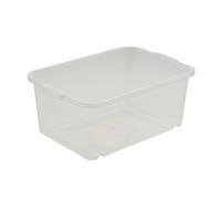 keeeper Boîte de Rangement Plastique Solide (PP), 2,8 L, 25 x 17 x 10 cm, Wilma, Nature/Transparent (Lot de 6)