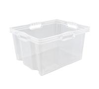 keeeper Boîte de rangement polyvalente avec poignées intégrées, extra-large, 43x35x23 cm, 24 Litre, Franz, Transparent XL
