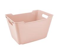 Bac de rangement élégant avec poignées 12 litres - Rose
