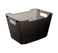 keeeper Boîte de Rangement, Surface Texturée, 12L, Lotta, Gris (Crystal Grey)