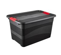 keeeper Boîte de Transport avec Couvercle et Système de Fermeture Coulissant, Extra-Robuste, 59,5 x 39,5 x 34 cm, 52 l, Eckhart, Gris Graphite