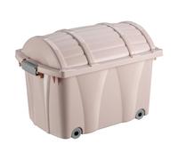 keeeper Boîte Pirate, boîte de rangement avec roulettes et fermeture, 58 x 37 x 40 cm, Kamil Pure, rose (Nordic Pink)