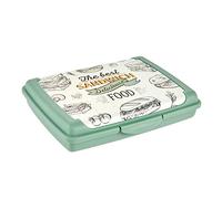 Keeeper Boîte Pratique pour le Repas, Boîte à Sandwich/ Lunchbox, 17 x 13 x 3,5 cm, Design Sandwich, Carla Mini, Nordic Green