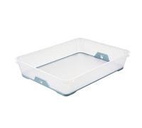 keeeper Corbeille Empilable, Antidérapante, DIN A4, 36 x 26,5 x 7 cm, Jonas, Nordic Blue