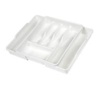 keeeper Franka Range-couverts extensible, polypropylène, blanc, 38 x 32 x 7,5 cm