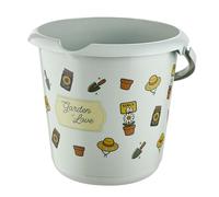 keeeper ilvie Seau avec Graduation intégrée et poignée Ergonomique, 10 l, Design : Garden, Vert Doux