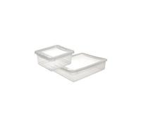 keeeper Boîte de Rangement avec Système Air Control, 59 x 39 x 18 cm, 30 l, Bea, Transparent