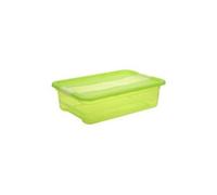 keeeper Boîte de rangement avec couvercle et fermeture coulissante, 39,5 x 29,5 x 9,5 cm, 7 l, Cornelia, Transparent