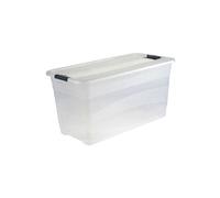 keeeper keeeper boîte de rangement cornelia, 83 l, transparent noir