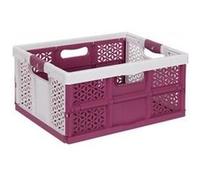 keeeper Casier pliant professionnel Lea - 32 l, 48,5 x 35 x 23,5 cm, poignées souples - Bleu/Taupe
