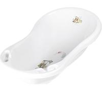 keeeper Winnie l'Ourson Baignoire pour Bébé Ergonomique avec Bouchon, De 0 à 12 Mois Environ, 84 cm, Maria, Blanc