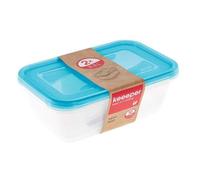 keeeper Lot de 2 boîtes de Conservation rectangulaires Fredo Fresh 3,3 l PP Bleu Frais (Transparent) Taille Unique 2 - 30680