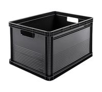 keeeper Lot de 3 Caisses de Transport, Empilables, Polypropylène, 3 x 64 l, Robert, gris graphite