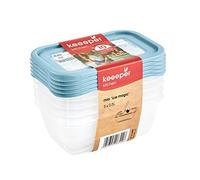 keeeper Lot de 5 Boîtes Congélation, Couvercle Réinscriptible, 5 x 500 ml, 15,5 x 10,5 x 6 cm, Mia Magic Ice, Nordic Blue