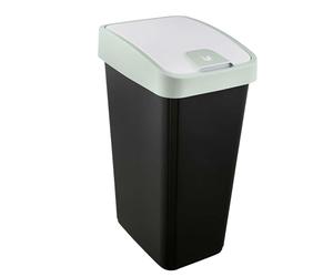 keeeper Magne Waste Bin With Flip Lid 45 L | Possibilité d'ouverture à 2 voies, couvercle rabattable vers le haut et basculant vers le bas, surface de préhension agréable
