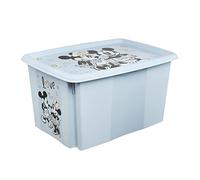 keeeper Micky Mouse Boîte de Rangement avec Couvercle, Pivotante et Empilable, Pour Enfants, 45 L, Karolina, Cloudy Blue