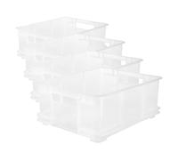 keeeper OKT 2053556 Euro-Boîte Plastique Transparent L (Lot de 4)