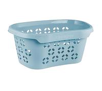 keeeper Panier à Linge avec Support pour Hanche, Design Ajouré, 30,5 l, Anton, Nordic Blue