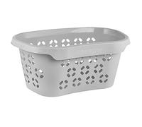 keeeper Panier à Linge avec Support pour Hanche, Design Ajouré, 30,5 L, Anton, Nordic Grey